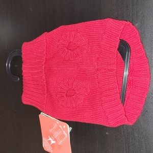 Red dog cardigan sweater